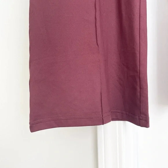 Aerie Offline Wide Leg Pants Burgundy - Picture 4 of 7